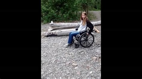 Cute Blonde Girl Wheelchair Fail At Eklutna Lake Alaska Funny Teen