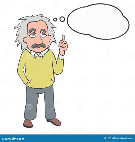 Cartoon Einstein Vector Character Stock Vector Illustration Of