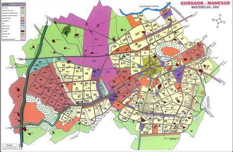 Gurgaon Masterplan 2025 Map Color 