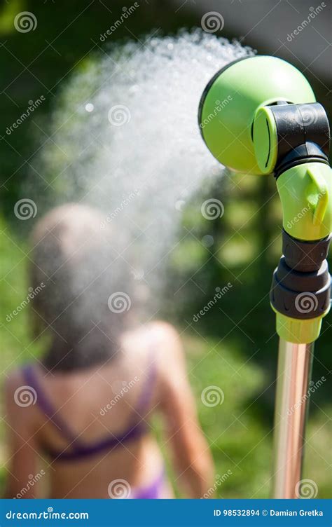 Garden Shower Stock Photo Image Of Enjoy Attractive