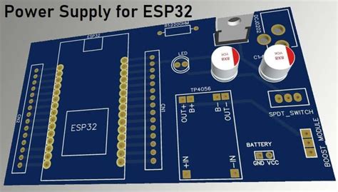 Power Supply For Esp32 With Boost Converter And Battery Charger