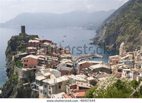 Small Italian Village Clinging Hillside Cinque Stock Photo Edit Now