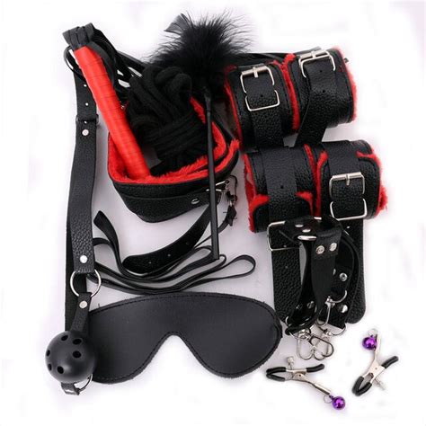 Sexy Lingerie Sex Toys For Woman Bdsm Bondage Set Restraints Handcuffs Nipple Clamps Whip Rope