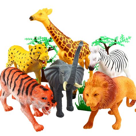 Animal Figure8 Inch Jumbo Jungle Animal Toy Set12 Pieceyeonha Toys