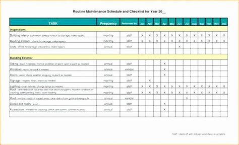 Posted on november 30, 2015 in building maintenance. Equipment Maintenance Schedule Template Excel Fresh ...