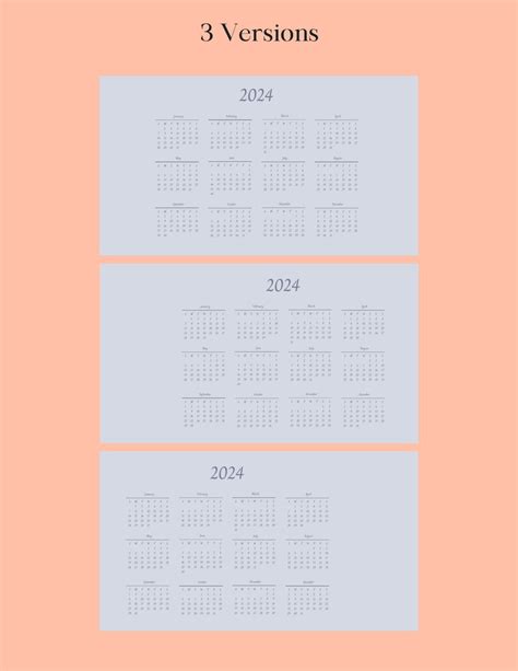 2024 Minimalist Calendar Digital Wallpaper Perfect For Desktops And