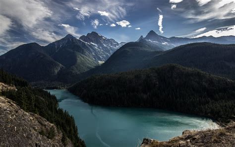 Download Wallpaper 3840x2400 Mountains Lake Landscape Nature 4k