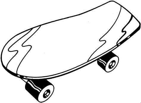 Dibujo De Skateboard Para Colorear Y Pintar 51283
