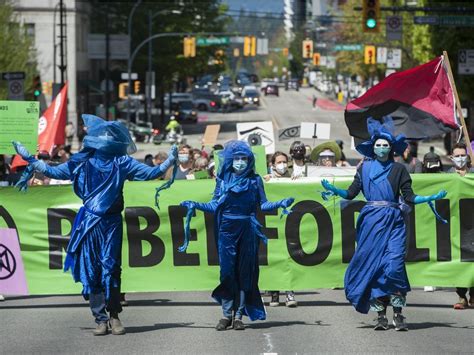 Climate Protesters Block Busy Downtown Vancouver Intersection Vancouver Sun