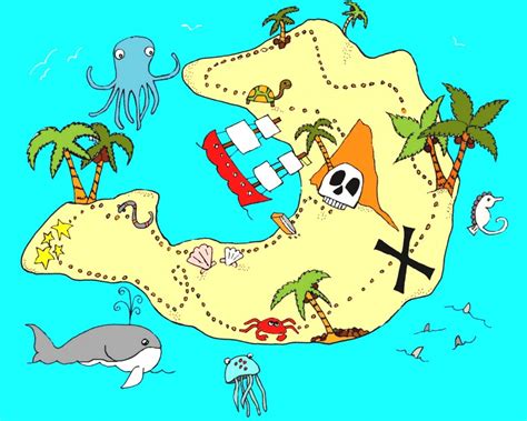 printable kids pirate treasure map printable maps