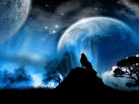 66 Wolf Howling At The Moon Wallpapers Wallpapersafari