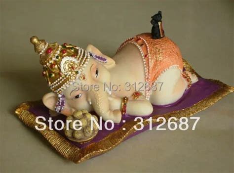 Ydxs003 Hot Selling India Hindu God Of Resin Sleeping Ganesha Statues