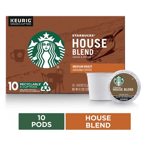 Starbucks House Blend Coffee K Cup Pods Medium Roast Coffee Pods
