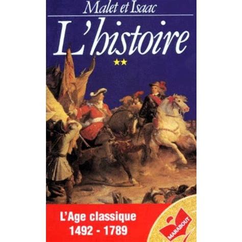 Malet Et Isaac Lhistoire Tome 2 Lage Classique 1492 1789 Rakuten