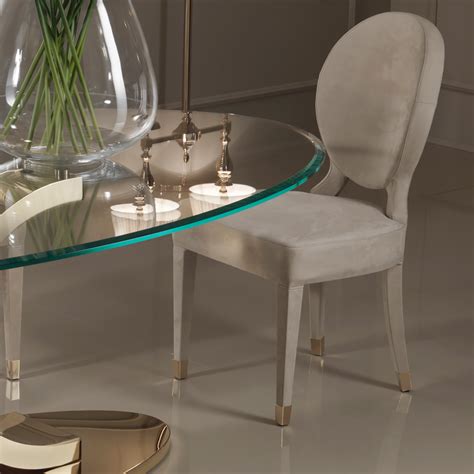 Designer 24 Carat Gold Plated Oval Glass Dining Table Juliettes Interiors