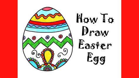 How To Draw An Easter Egg Step By Step For Kids Guided Easy Easter