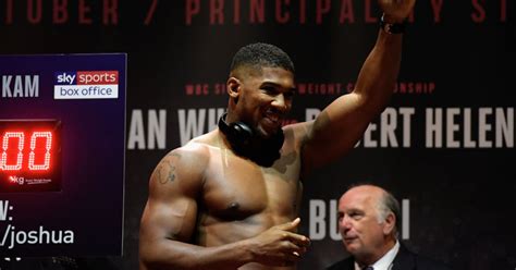 Anthony Joshua Vs Carlos Takam Weigh Ins Live Heavyweights Tip The