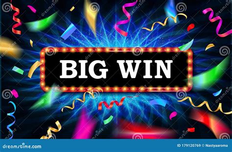 Big Win Congratulations Frame Stock Illustration Illustration Of