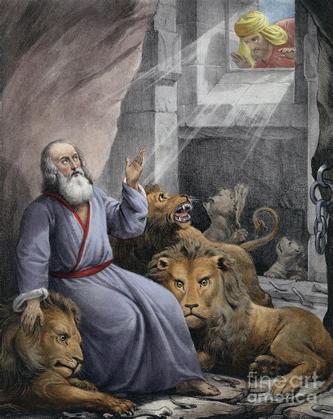 Daniel In The Lions Den Painting By Siegfried Detler Bendixen Fine