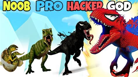 Noob Vs Pro Vs Hacker Vs God In Dinosaur Battle Youtube