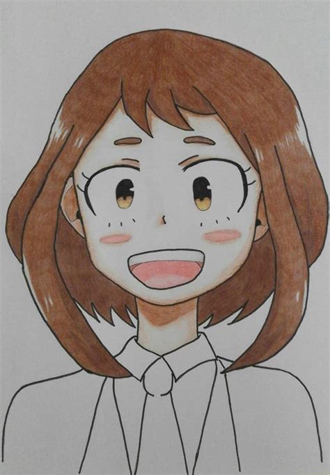 Uraraka Ochako Drawing Romance Anime Amino