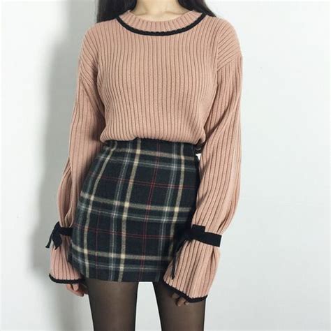mower robbon knit top shared by amber p on we heart it looks casuais femininos roupas looks