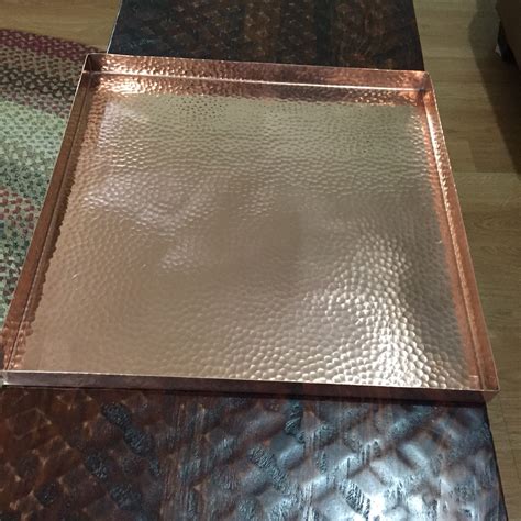 Handcrafted Hammered Copper Tray X X Valet Tray Ottoman
