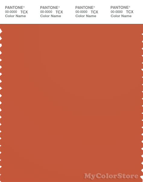 Pantone Smart 18 1447 Tcx Color Swatch Card Pantone Orange Rust