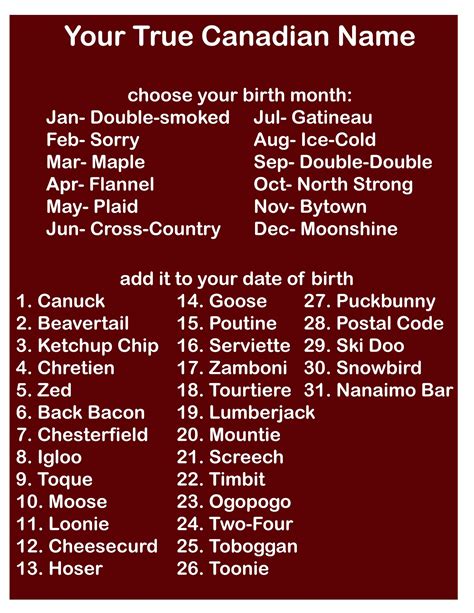Flannel Antlers Whats Your True Canadian Name