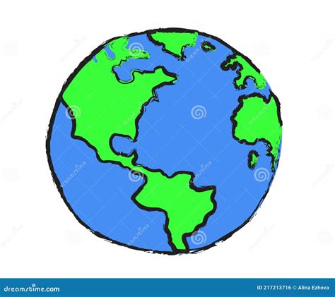 Planeta Tierra El Globo Caricatura Día De La Tierra Vector