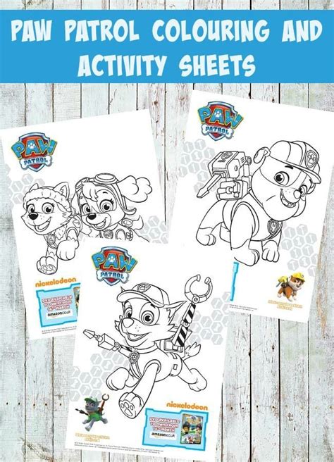 Paw Patrol Colouring And Activity Sheets Pups And The Pirate Treasure