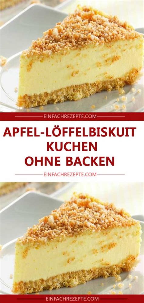 Den kuchen mit dem guss bestreichen, warten, bis. Apfel-Löffelbiskuit-Kuchen ohne Backen