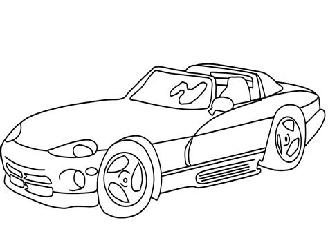 Car Coloring Page Printable