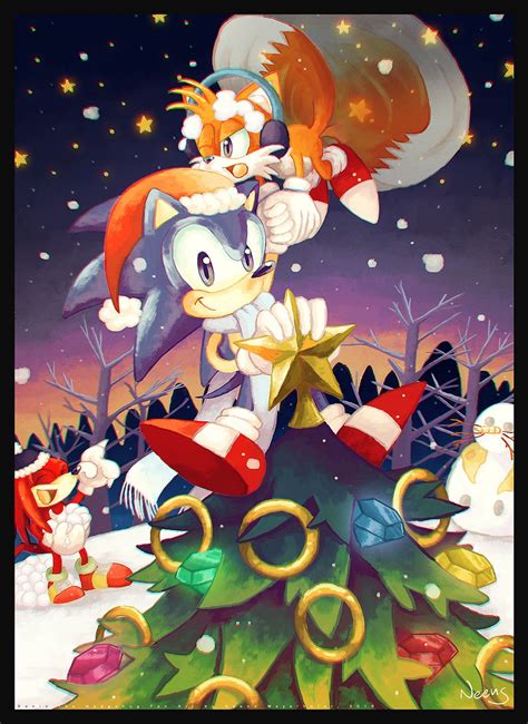 Christmas With Sonic And Friends By Missneens On Deviantart Art