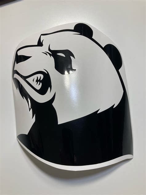 Angry Panda Waterproof Vinyl Sticker Decal Etsy