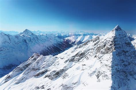 Premium Photo Jungfrau Mountain Peak In Winter Swiss Alps A