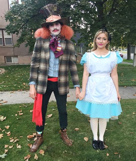 Halloween Couple Costume Alice And Mad Hatter Cute Couple Halloween