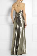 Pictures of Silver Silk Maxi Dress