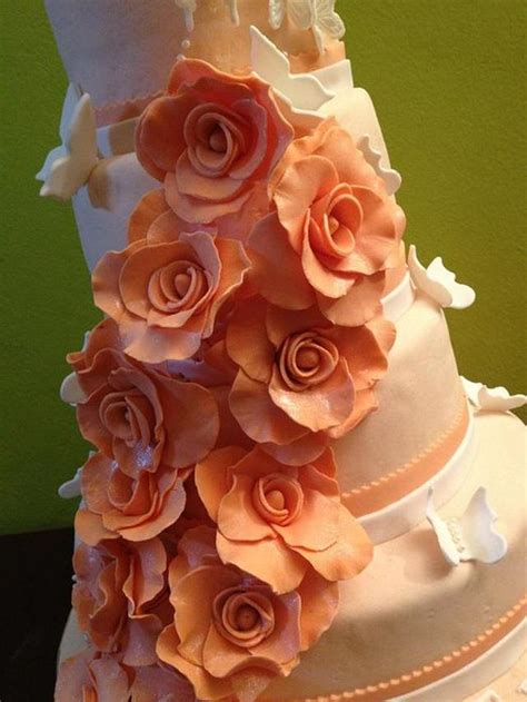 Simple Peach Cake Cake By Margot Cakesdecor