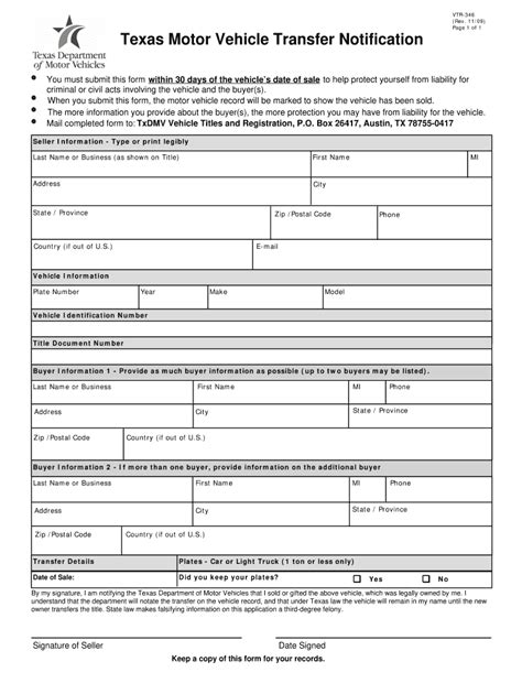 Texas Title Transfer Form Fill Out And Sign Printable Pdf Template