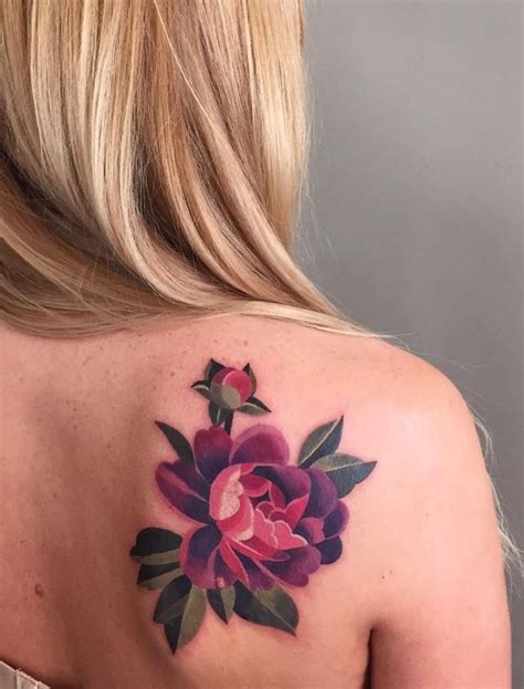 60 Best Tattoos From Unique Tattoo Artist Sasha Unisex Peony Flower
