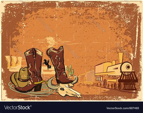Wild Western Background Royalty Free Vector Image