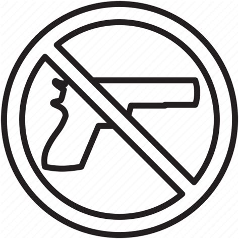 Guns No Safety Signs Violence Warning Icon