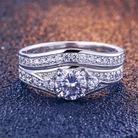 Cheap Wholesale 925 Sterling Silver Custom CZ Diamond bridal Wedding