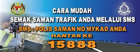 Polis saman car registration no. your email you will get an sms reply stating the email address given and you will receive an email giving the. Info Ekstra: Cara Mudah Semak Saman Trafik Secara Online & SMS