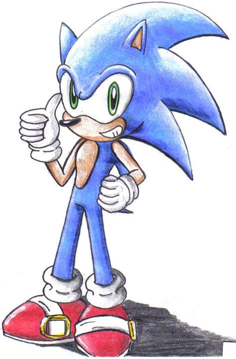 Simple Sonic Drawing By Kirukirururin On Deviantart