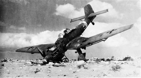 Photo Wreck Of Ju 87d Stuka Dive Bomber Of German