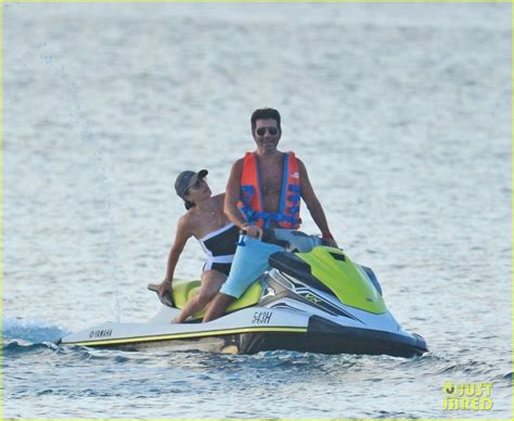 simon cowell is all smiles shirtless at the beach after electric bike accident photo 4509042