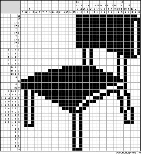 Black & white Japanese crossword «Chair»