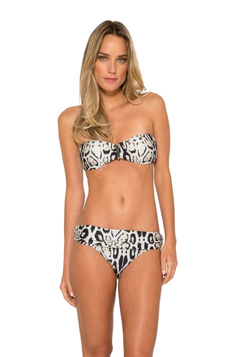 Leopard Stone Bandeau Ruched Bikini Lenny Niemeyer Europe